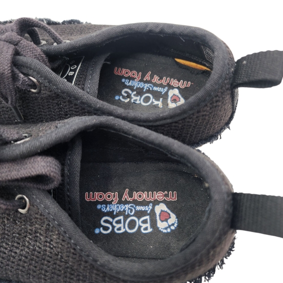 BOBS from Skechers Black Canvas Sneakers Size 7.5 - Picture 8 of 9